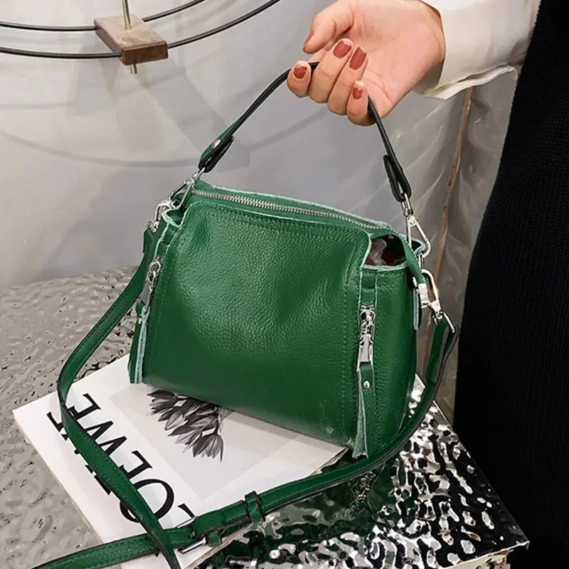 100% Genuine Leather Women Handbags Cowhide Women Shoulder bag Fashion Luxury Ladies Messenger Bags High Quality Female Tote bag Leather&Carry