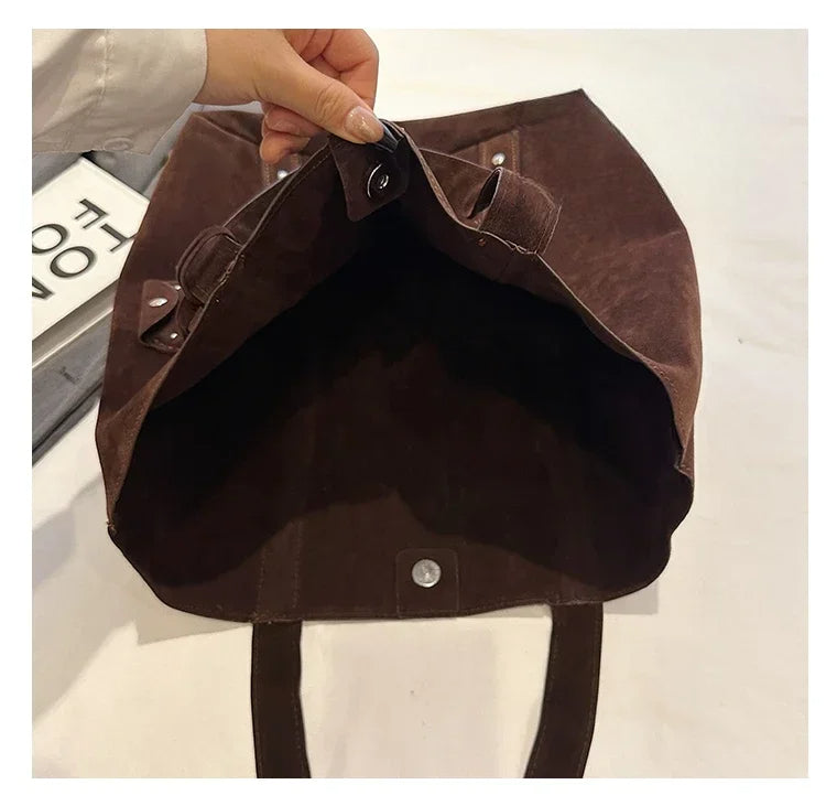 Sac De Cours En Faux Suédé - Karile Leather&Carry