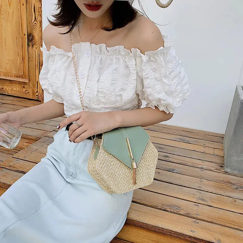 Myrtille | Petit sac à main estival Leather&Carry
