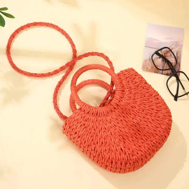 Rose | Petit sac à main tressé Leather&Carry