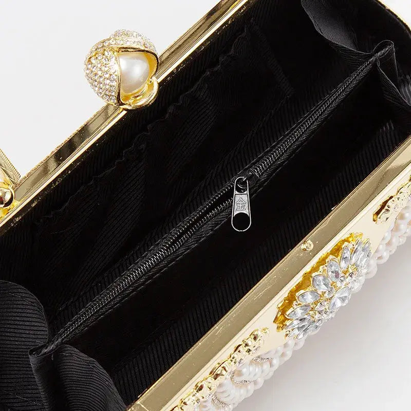 Sacha | Pochette à main perle luxe Leather&Carry