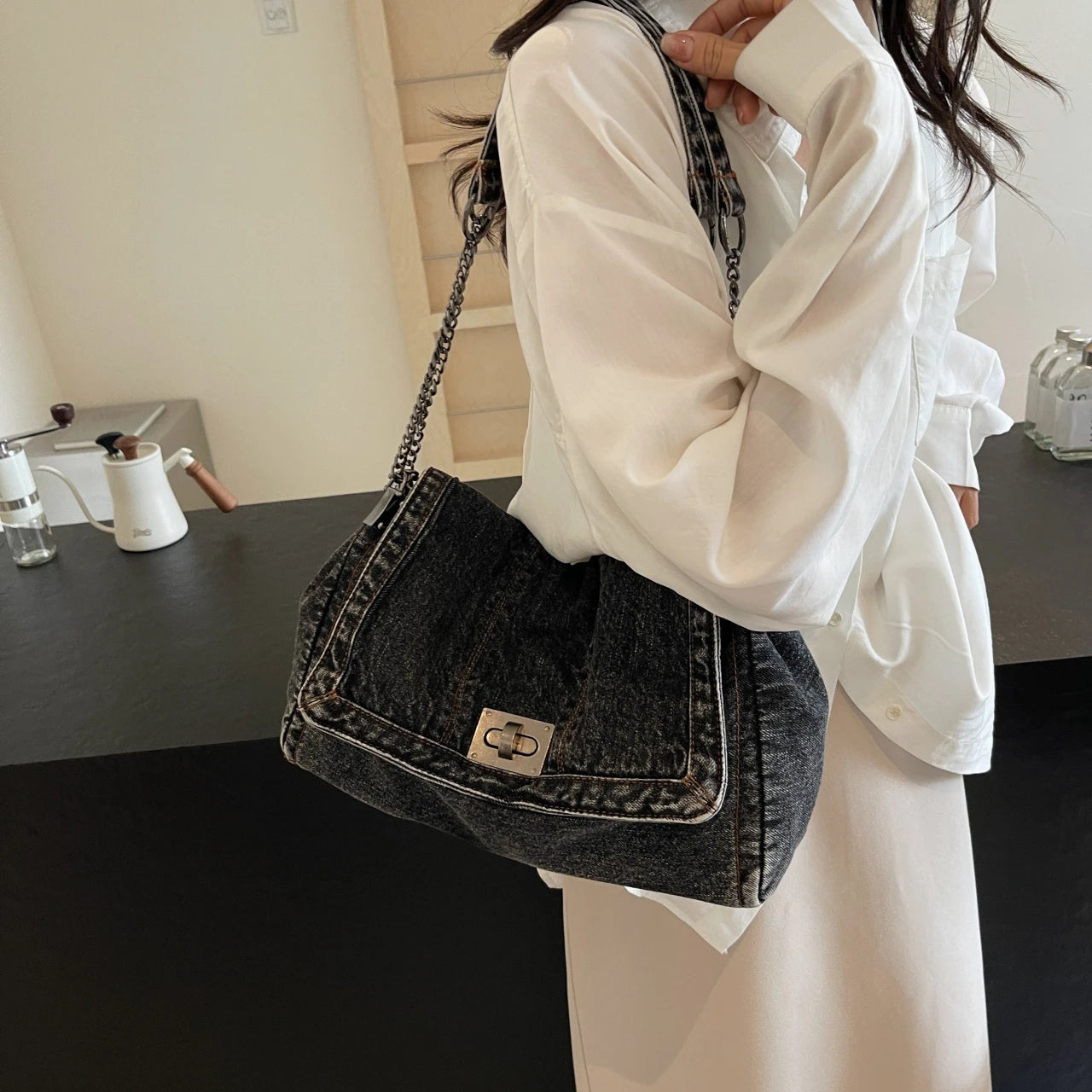 Sac à Main Jean Vintage - Dreni Leather&Carry