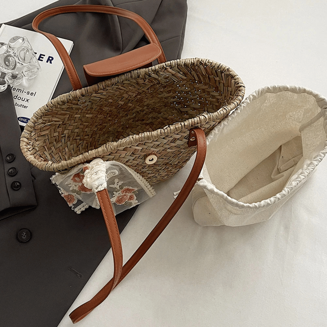Grand Sac de Plage - Pearle - Leather&Carry
