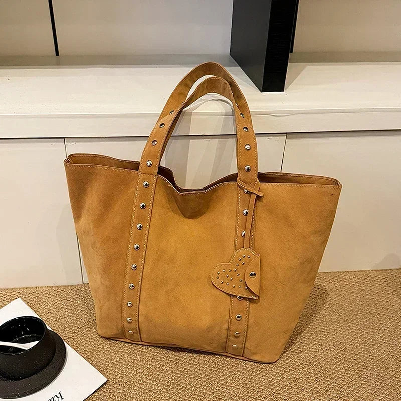 Sac De Cours En Faux Suédé - Karille - Leather&Carry