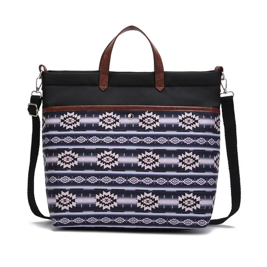 Eleonore | Sac à main bandoulière motif ethnique Leather&Carry