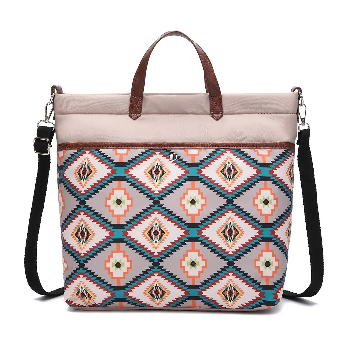 Eleonore | Sac à main bandoulière motif ethnique Leather&Carry