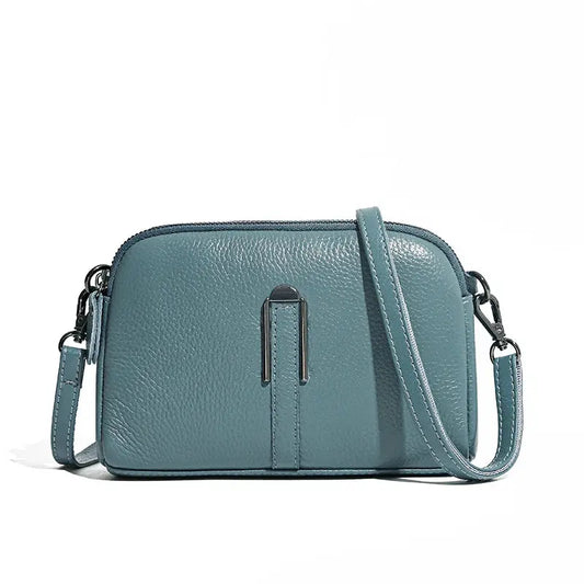Genuine Leather Bag Luxury Women's Crossbody Bag for Woman Female Solid Color Clutch Phone Bags Shoulder Bag Messenger Bag Sac Leather&Carry