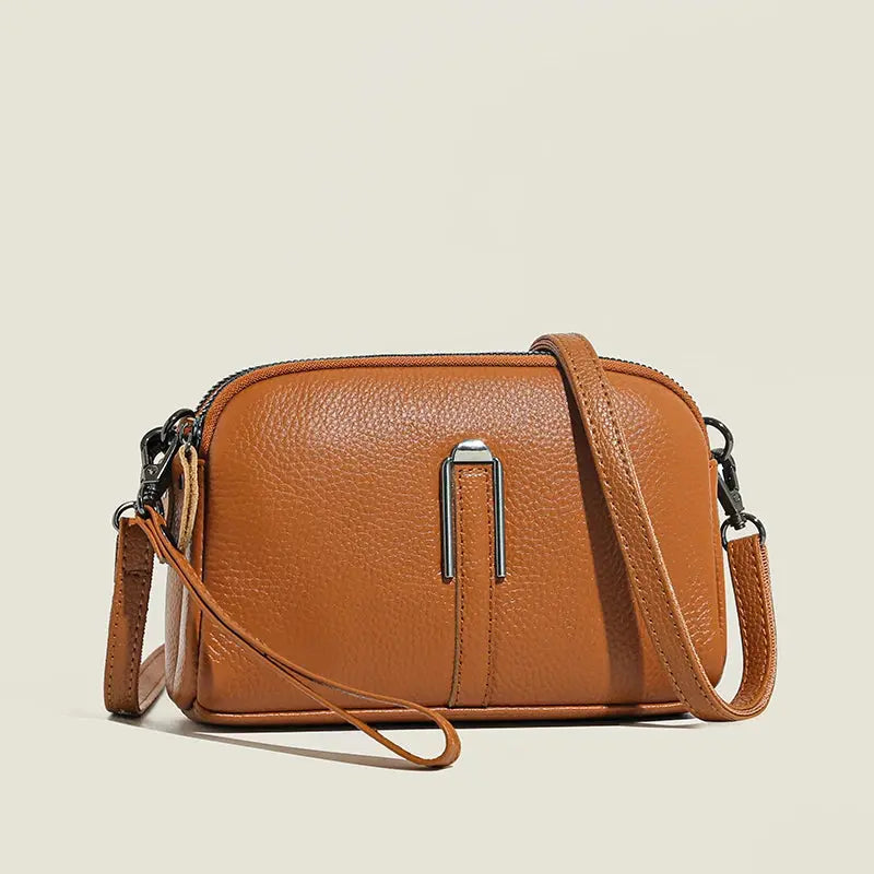 Genuine Leather Bag Luxury Women's Crossbody Bag for Woman Female Solid Color Clutch Phone Bags Shoulder Bag Messenger Bag Sac Leather&Carry