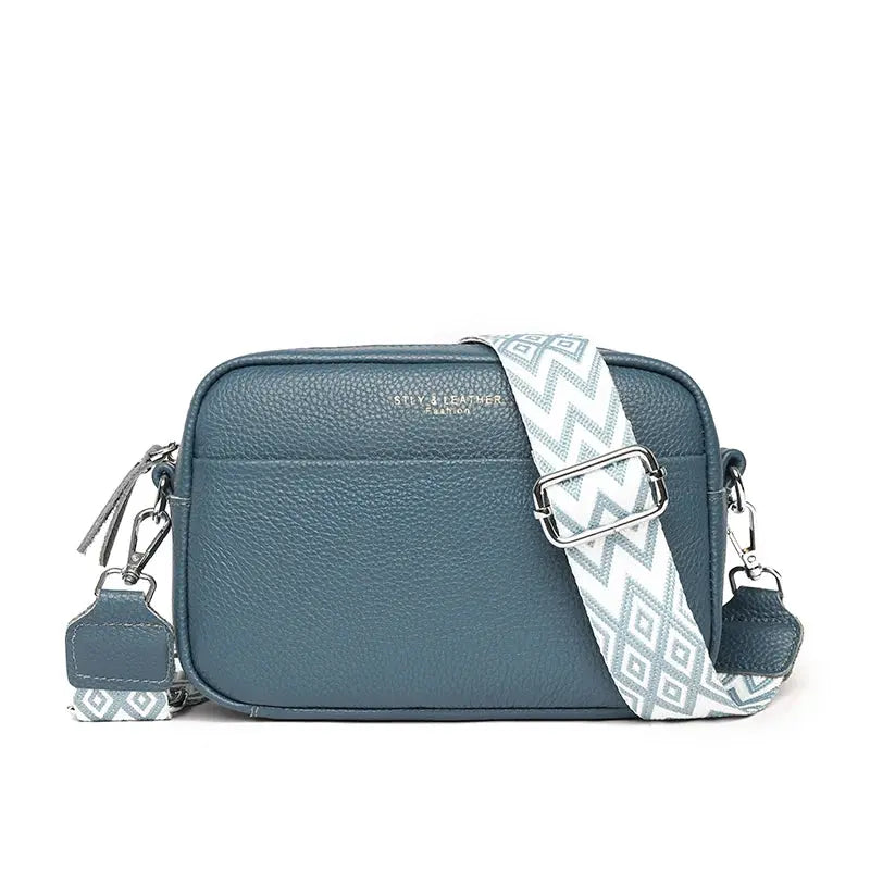 High Quality Genuine Leather Women Crossbody Shoulder Bags 2023 Luxury Solid color Cow Leather Handbag Female Messenger Tote Sac Leather&Carry