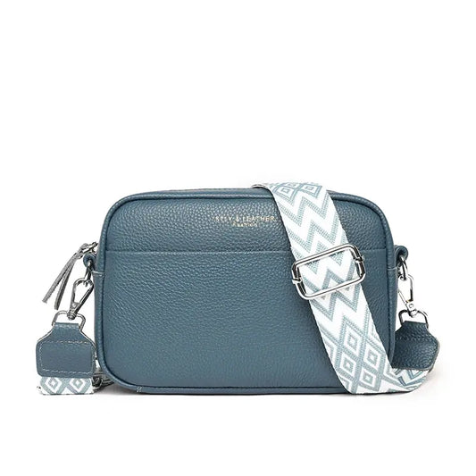 High Quality Genuine Leather Women Crossbody Shoulder Bags 2023 Luxury Solid color Cow Leather Handbag Female Messenger Tote Sac Leather&Carry