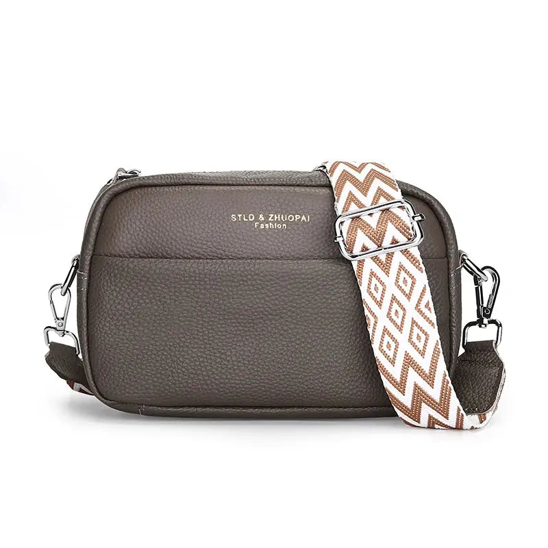 High Quality Genuine Leather Women Crossbody Shoulder Bags 2023 Luxury Solid color Cow Leather Handbag Female Messenger Tote Sac Leather&Carry