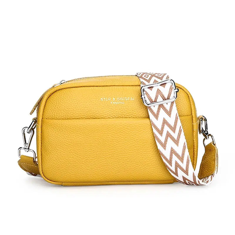 High Quality Genuine Leather Women Crossbody Shoulder Bags 2023 Luxury Solid color Cow Leather Handbag Female Messenger Tote Sac Leather&Carry