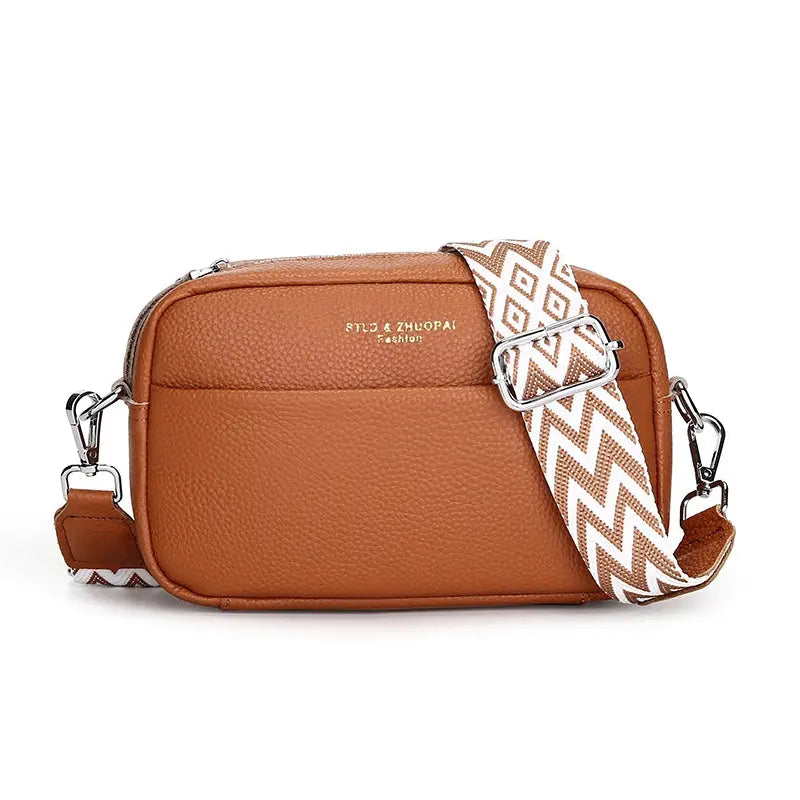 High Quality Genuine Leather Women Crossbody Shoulder Bags 2023 Luxury Solid color Cow Leather Handbag Female Messenger Tote Sac Leather&Carry