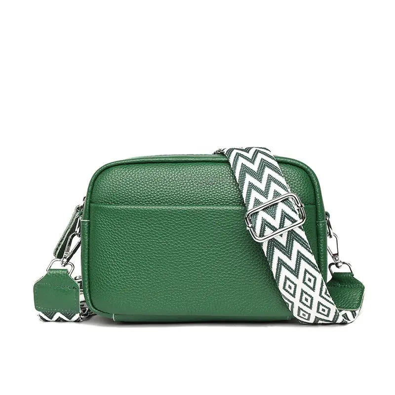 High Quality Genuine Leather Women Crossbody Shoulder Bags 2023 Luxury Solid color Cow Leather Handbag Female Messenger Tote Sac Leather&Carry
