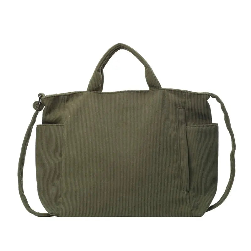 Karen | Sac de cours velours cotelé Leather&Carry
