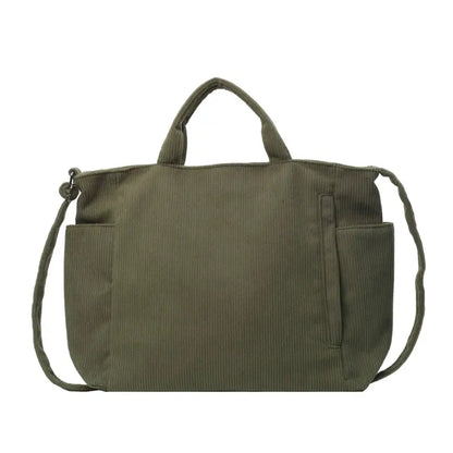 Karen | Sac de cours velours cotelé Leather&Carry