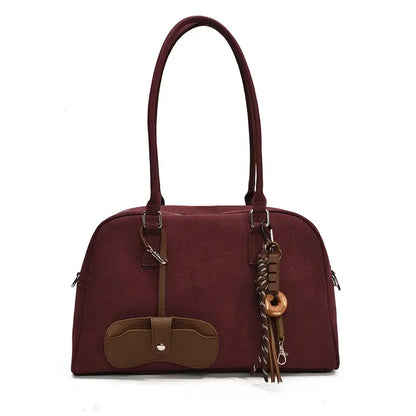 Marine | Sac de cours cuir suède Leather&Carry