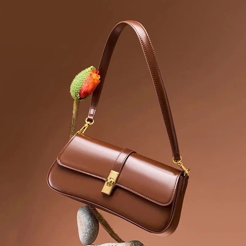 Marisse | Sac à main cuir marron chocolat femme Leather&Carry