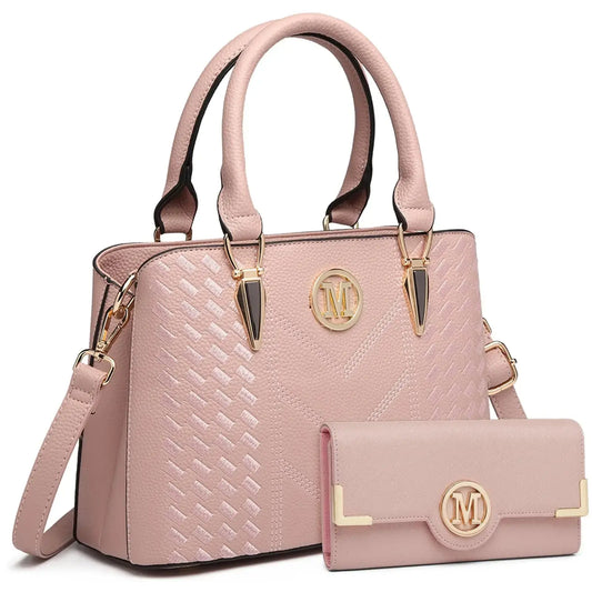 Miss Lulu WOMEN'S handbag Medium WOMEN'S Shopper Set Elegant PU leather handbag Ideal for Everyday Work Leather&Carry