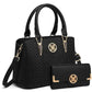Miss Lulu WOMEN'S handbag Medium WOMEN'S Shopper Set Elegant PU leather handbag Ideal for Everyday Work Leather&Carry