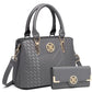 Miss Lulu WOMEN'S handbag Medium WOMEN'S Shopper Set Elegant PU leather handbag Ideal for Everyday Work Leather&Carry