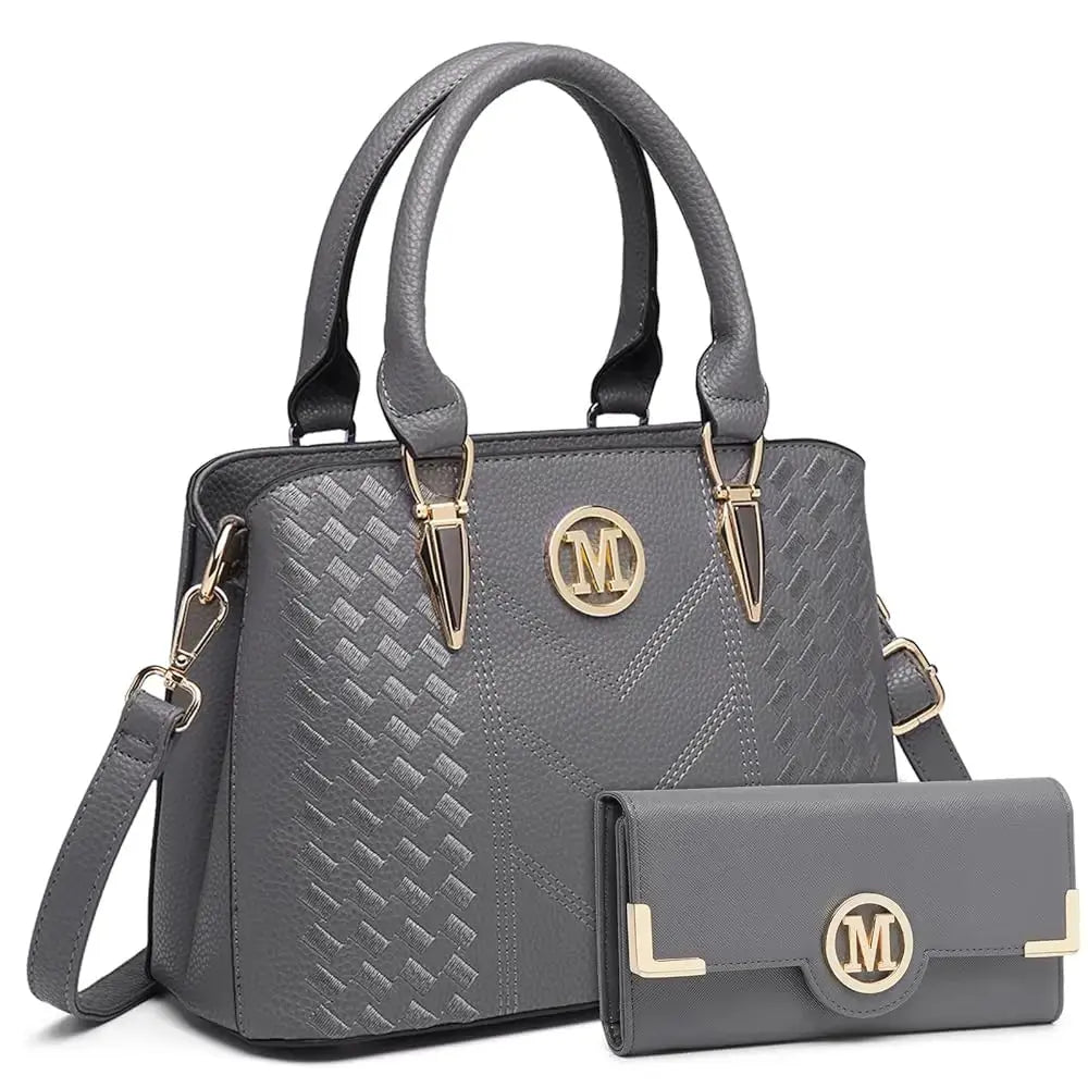 Miss Lulu WOMEN'S handbag Medium WOMEN'S Shopper Set Elegant PU leather handbag Ideal for Everyday Work Leather&Carry