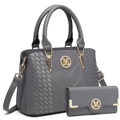 Miss Lulu WOMEN'S handbag Medium WOMEN'S Shopper Set Elegant PU leather handbag Ideal for Everyday Work Leather&Carry