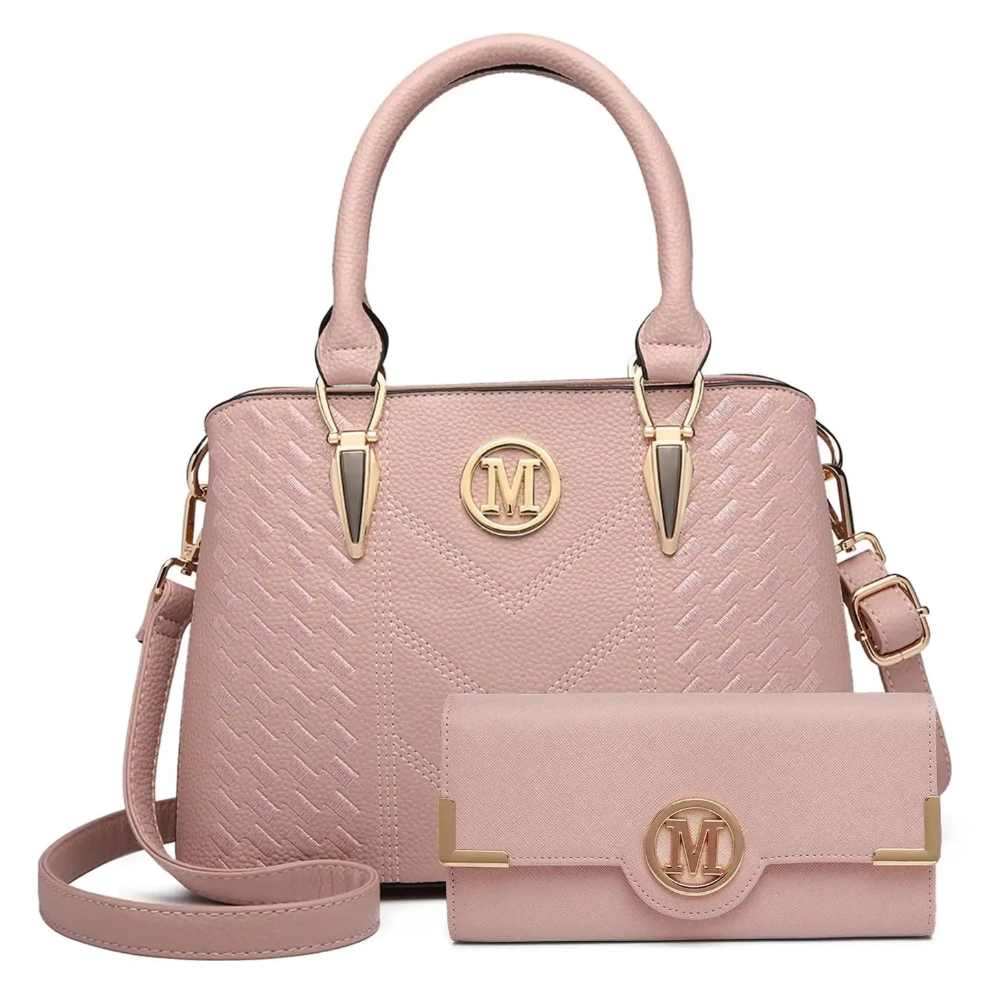 Miss Lulu WOMEN'S handbag Medium WOMEN'S Shopper Set Elegant PU leather handbag Ideal for Everyday Work Leather&Carry