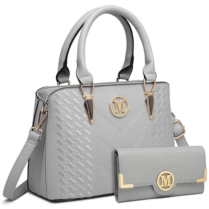 Miss Lulu WOMEN'S handbag Medium WOMEN'S Shopper Set Elegant PU leather handbag Ideal for Everyday Work Leather&Carry
