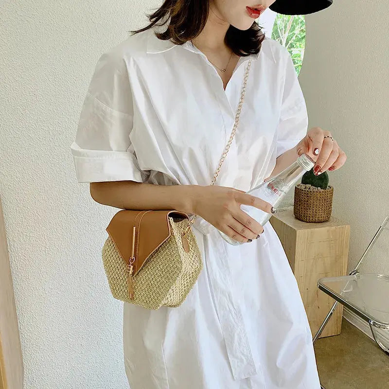 Myrtille | Petit sac à main estival Leather&Carry