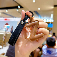 Porte-clés avec initiales de A à Z Leather&Carry