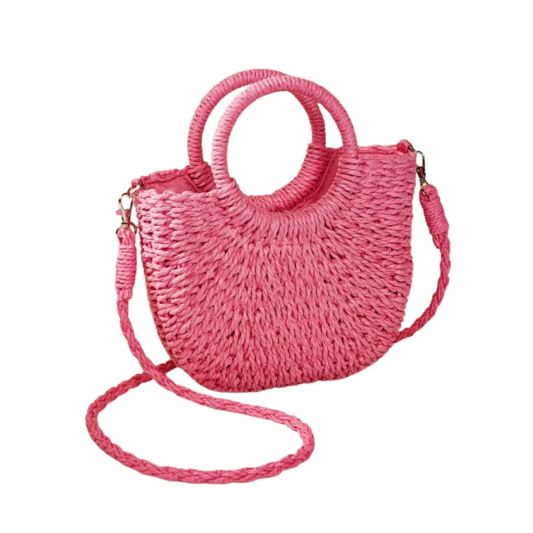 Rose | Petit sac à main tressé Leather&Carry