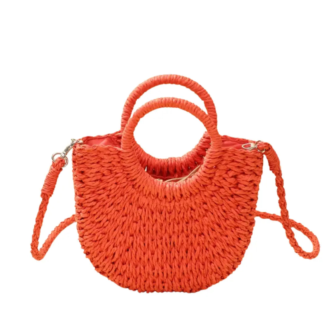 Rose | Petit sac à main tressé Leather&Carry