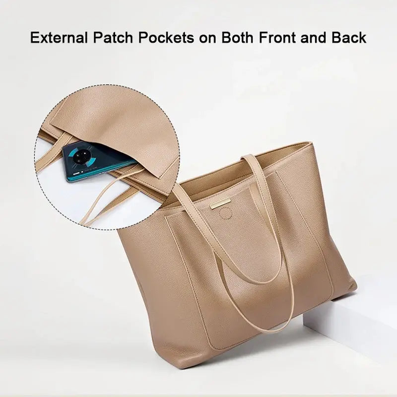 Sac à Main Porté Épaule Cuir Véritable - Klerba Leather&Carry