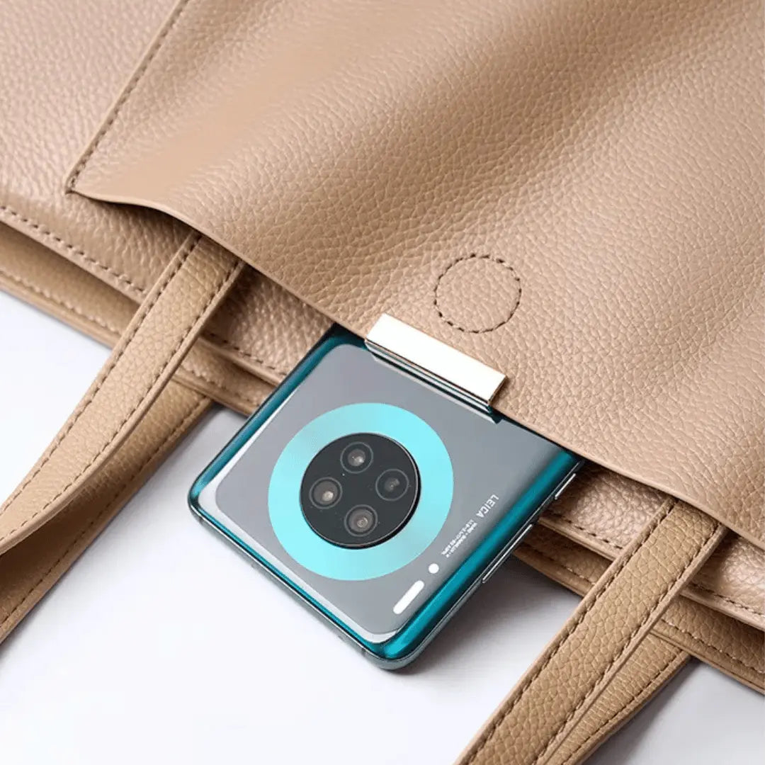 Sac à Main Porté Épaule Cuir Véritable - Klerba Leather&Carry