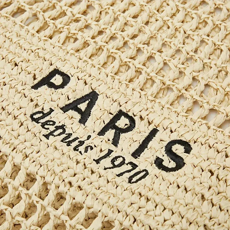 Sac de Plage en Paille - Garla Leather&Carry