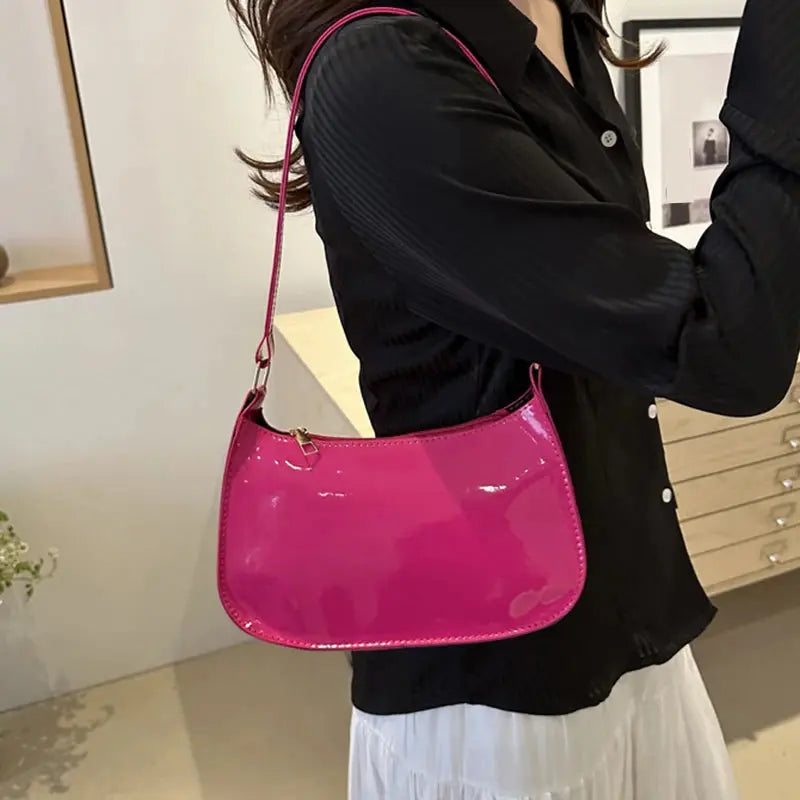 Tess | Petit sac à main vernis solide Leather&Carry
