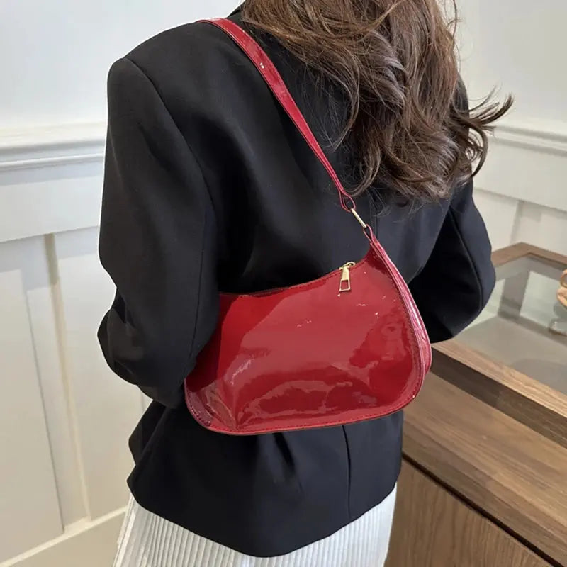 Tess | Petit sac à main vernis solide Leather&Carry