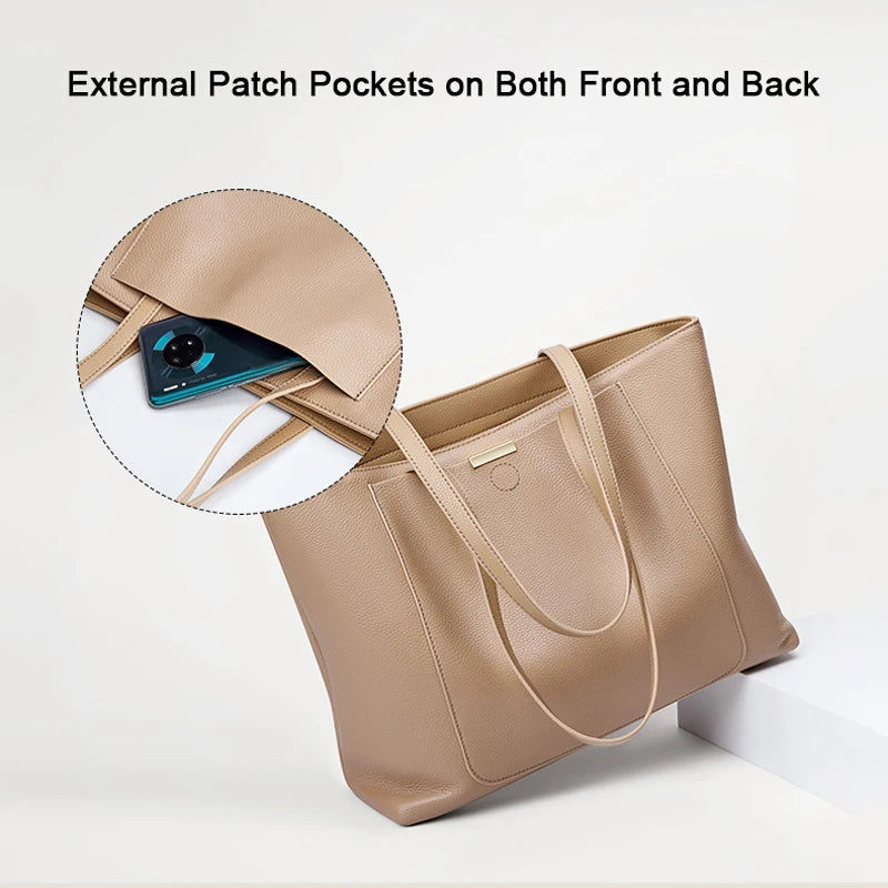 Sac à Main Porté Épaule Cuir Véritable - Klerba - Leather&Carry