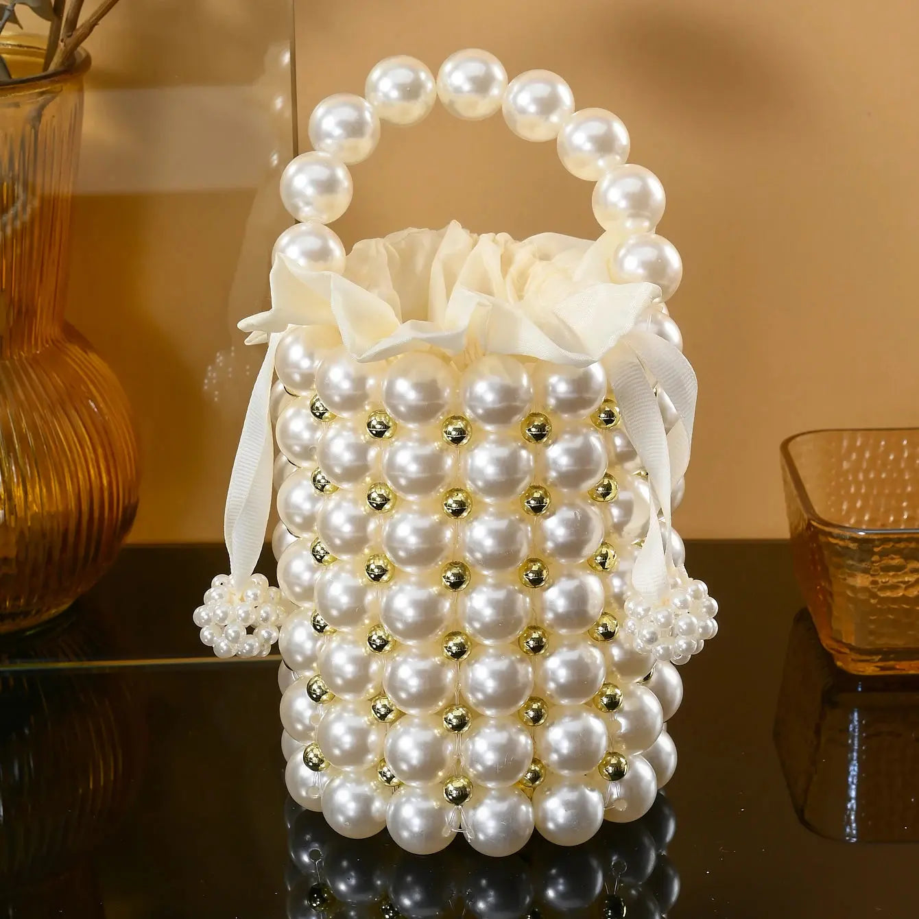 Sac À Main En Perles De Luxe - Cléa - Leather&Carry