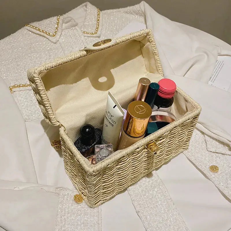 Petit Sac À Main En Paille Tendance - Adèle - Leather&Carry