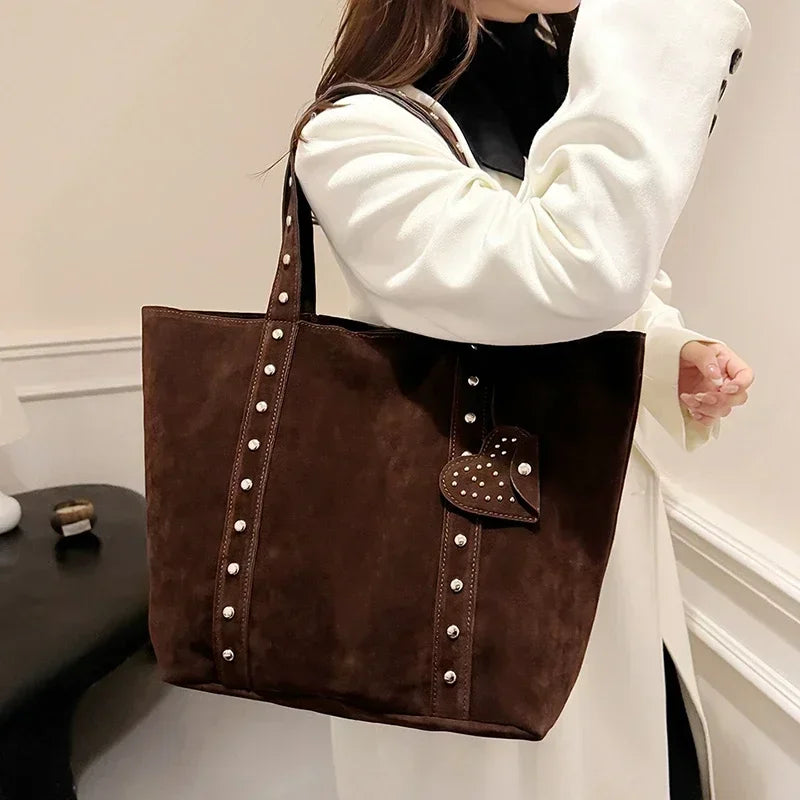 Sac De Cours En Faux Suédé - Karille - Leather&Carry