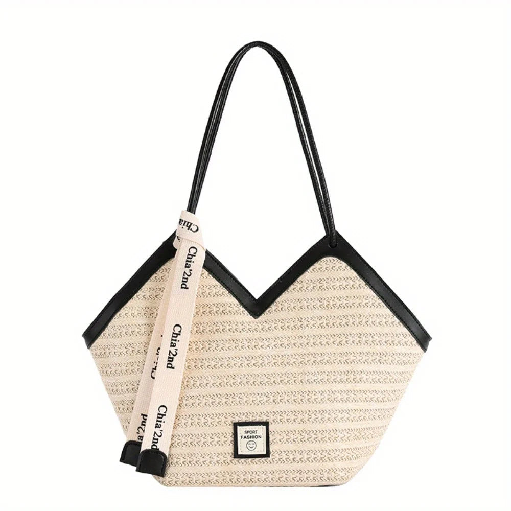 Sac de Plage Paille - Paris - Leather&Carry