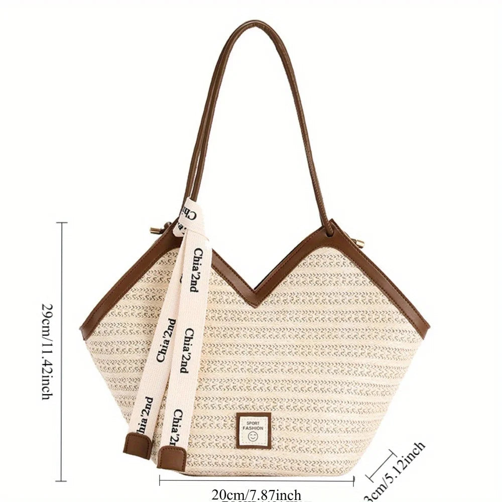 Sac de Plage Paille - Paris - Leather&Carry