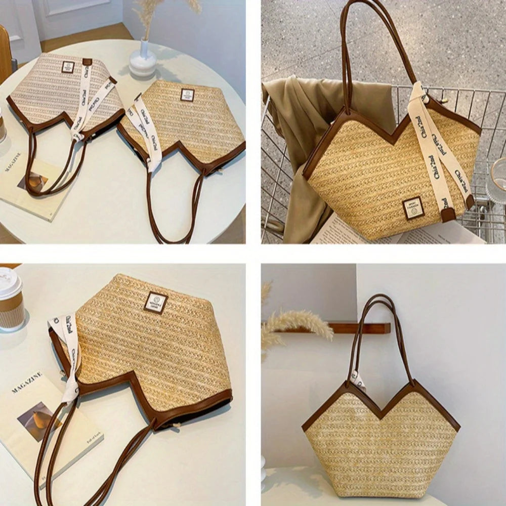 Sac de Plage Paille - Paris - Leather&Carry