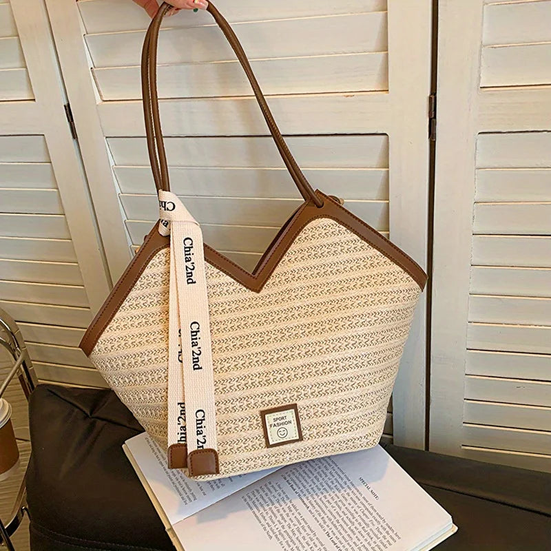 Sac de Plage Paille - Paris - Leather&Carry