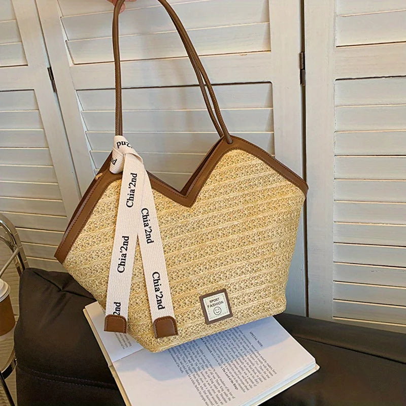 Sac de Plage Paille - Paris - Leather&Carry