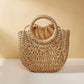 Petit Sac à Main Tressé En Paille - Rose - Leather&Carry