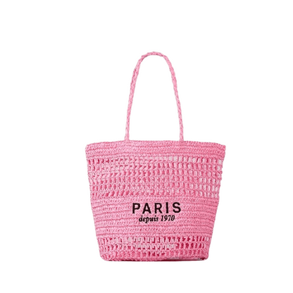 Sac de Plage en Paille - Garla - Leather&Carry