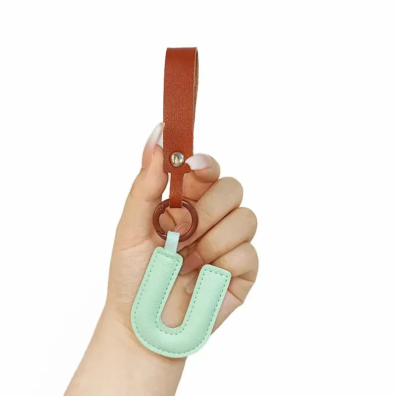 Porte-clés avec initiales de A à Z-Leather&amp;Carry